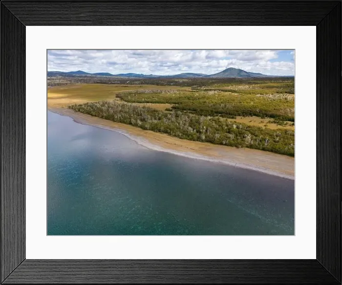 Framed Print : Aerial view of picturesque Lago Yehuin on the island Tierra del Fuego, Argentina, South America