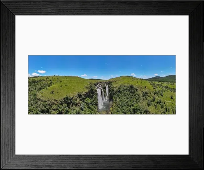 Framed Print : Drone view at Lisbon waterfall near Graskop on South Africa Framed Print : Drone view at Lisbon waterfall near Graskop on South Africa