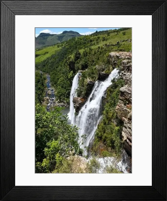 Framed Print : View at Lisbon waterfall near Graskop on South Africa Framed Print : View at Lisbon waterfall near Graskop on South Africa