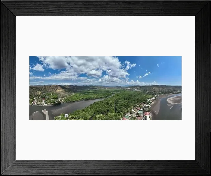 Framed Print : Aerial View of Puerto Caldera in Costa Rica with the Beach Framed Print : Aerial View of Puerto Caldera in Costa Rica with the Beach