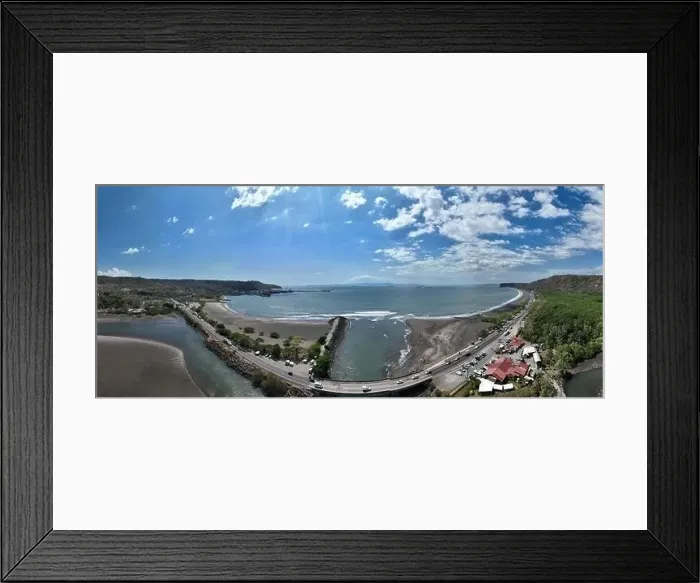Framed Print : Aerial View of Puerto Caldera in Costa Rica with the Beach Framed Print : Aerial View of Puerto Caldera in Costa Rica with the Beach