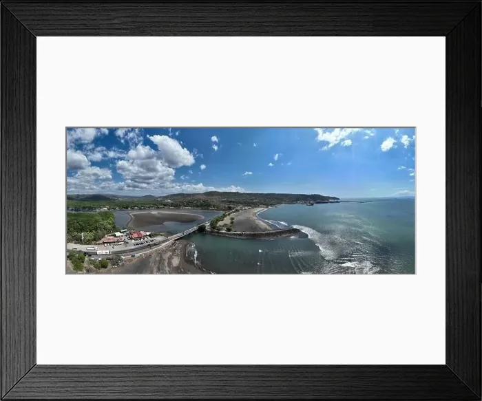 Framed Print : Aerial View of Puerto Caldera in Costa Rica with the Beach Framed Print : Aerial View of Puerto Caldera in Costa Rica with the Beach
