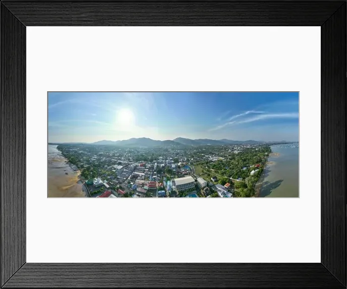 Framed Print : Panorama view Aerial view of Phuket island Thailand from Drone camera High angle view Framed Print : Panorama view Aerial view of Phuket island Thailand from Drone camera High angle view
