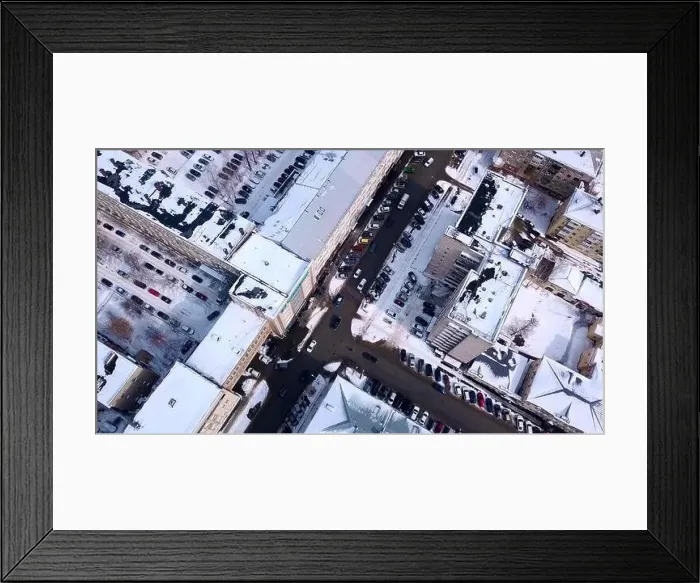 Framed Print : View of the winter city Framed Print : View of the winter city