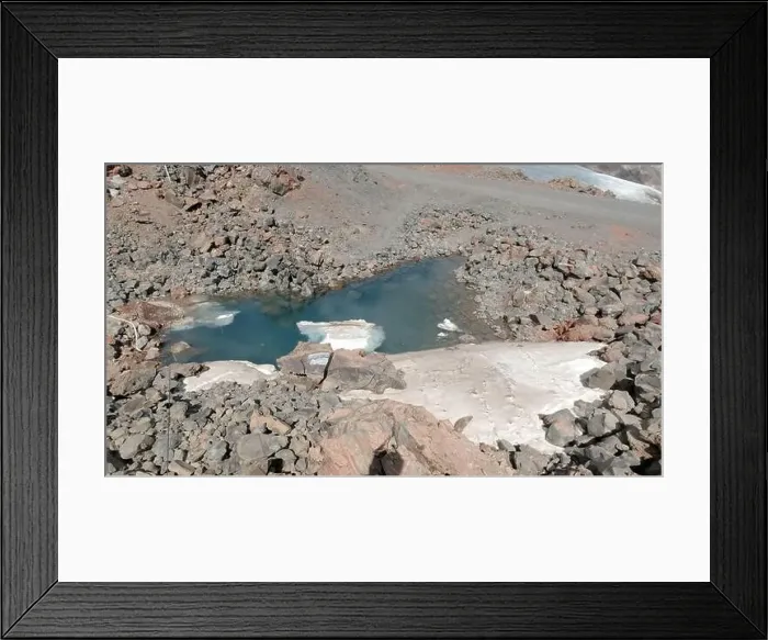 Framed Print : Lift moving over mountain lake with snow Framed Print : Lift moving over mountain lake with snow