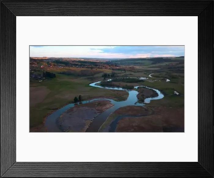Framed Print : Top view of river pattern. Clip Framed Print : Top view of river pattern. Clip