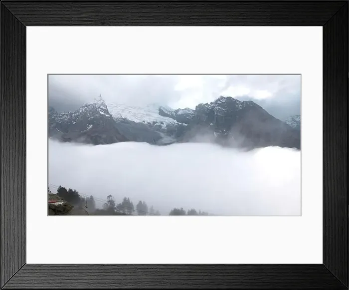 Framed Print : Beautiful mountain landscape with thick clouds Framed Print : Beautiful mountain landscape with thick clouds