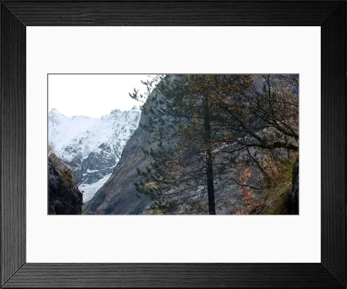 Framed Print : View of the high white mountain ranges Framed Print : View of the high white mountain ranges