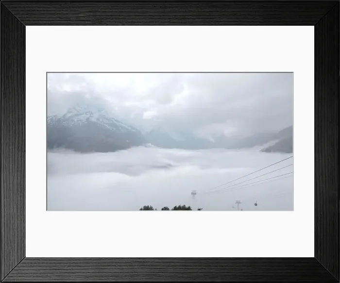 Framed Print : Beautiful mountain landscape with thick clouds Framed Print : Beautiful mountain landscape with thick clouds