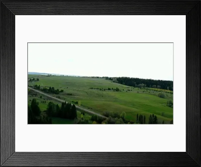 Framed Print : A quiet view of a provincial town next to a forest Framed Print : A quiet view of a provincial town next to a forest