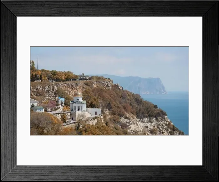 Framed Print : Beautiful beach next to the mountains Framed Print : Beautiful beach next to the mountains