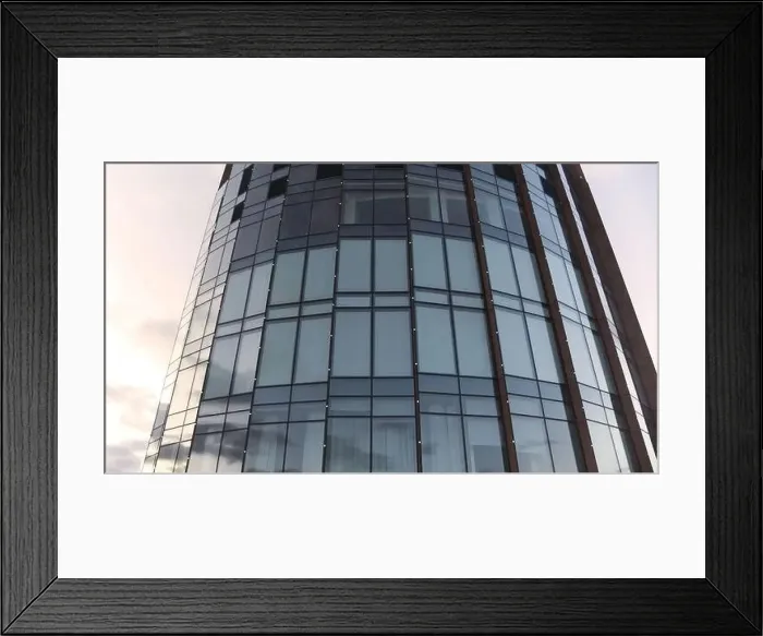 Framed Print : Top view of glass modern building with reflection Framed Print : Top view of glass modern building with reflection