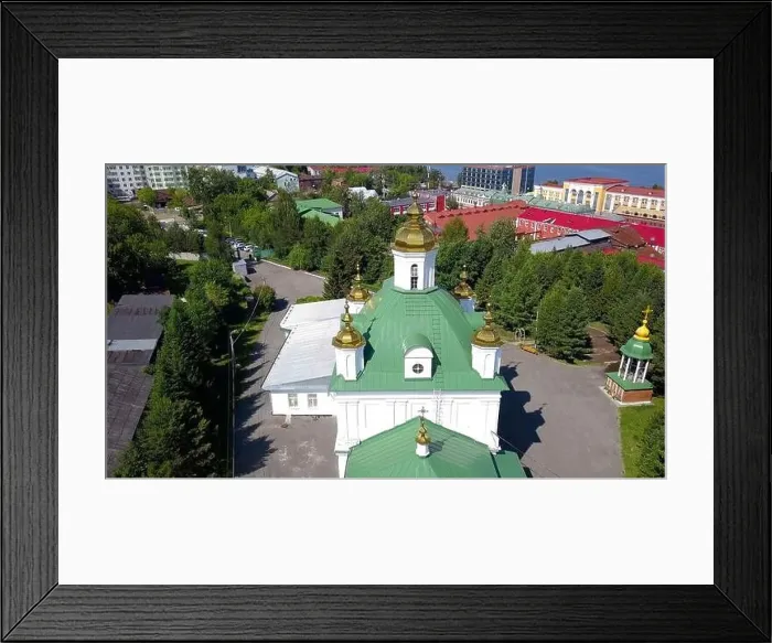 Framed Print : Aerial view of the ancient cave monastery with cityscape Framed Print : Aerial view of the ancient cave monastery with cityscape
