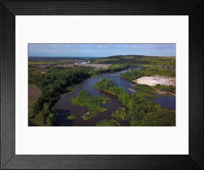 Framed Print : Lakes and swamps with surrounding vegetation, bushes and trees. Clip. Aerial view of curving river and bushes Framed Print : Lakes and swamps with surrounding vegetation, bushes and trees. Clip. Aerial view of curving river and bushes