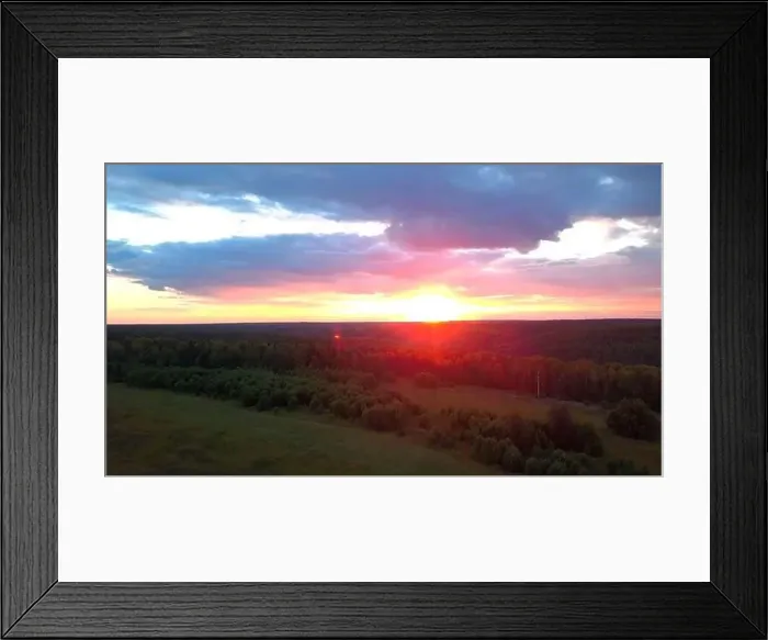 Framed Print : Cinematic aerial shot of an endless hills and forest landscape in southern Slovenia
