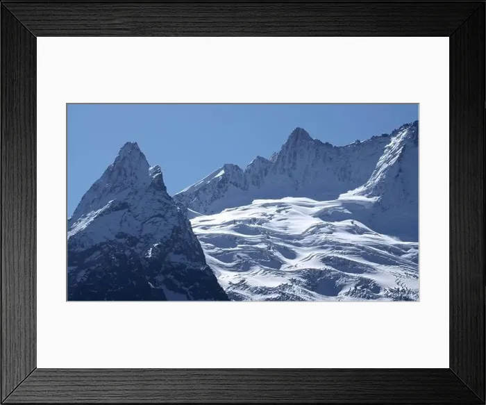 Framed Print : Fairytale mountain landscape, covered by ice and snow alpine sharp peaks Framed Print : Fairytale mountain landscape, covered by ice and snow alpine sharp peaks