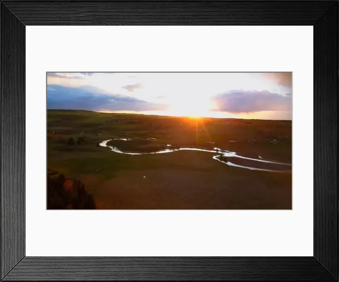 Framed Print : Autumn dawn in the field. Clip Framed Print : Autumn dawn in the field. Clip