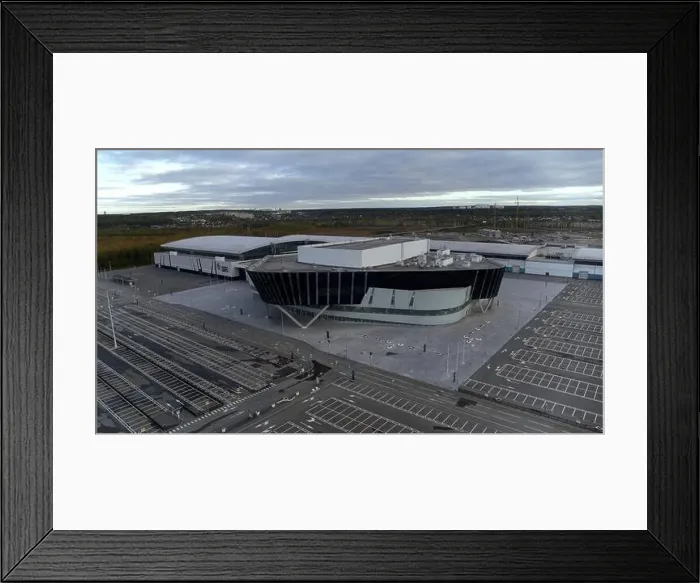 Framed Print : Aerial view of an extraordinary glass facade building. Stock footage. Flying above exhibition center or business center Framed Print : Aerial view of an extraordinary glass facade building. Stock footage. Flying above exhibition center or business center