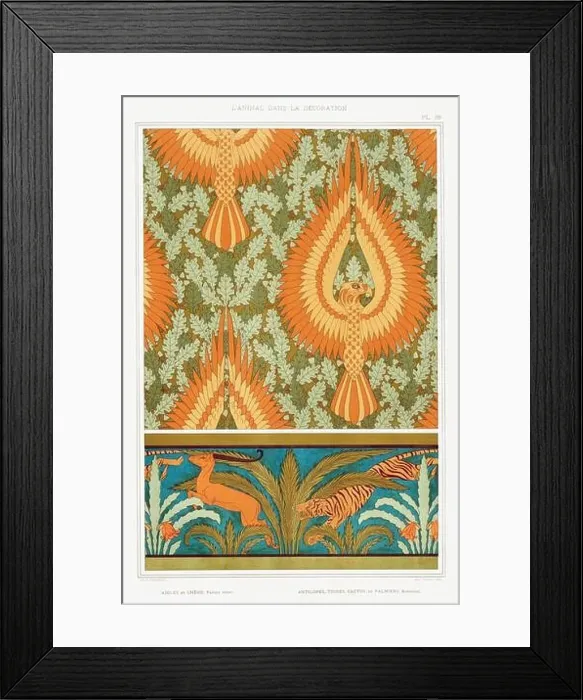 Framed Print : Tiger-Eagle-Deer / Illustration from L'animal dans la decoration (1897) by Maurice Pillard Verneuil Framed Print : Tiger-Eagle-Deer / Illustration from L'animal dans la decoration (1897) by Maurice Pillard Verneuil