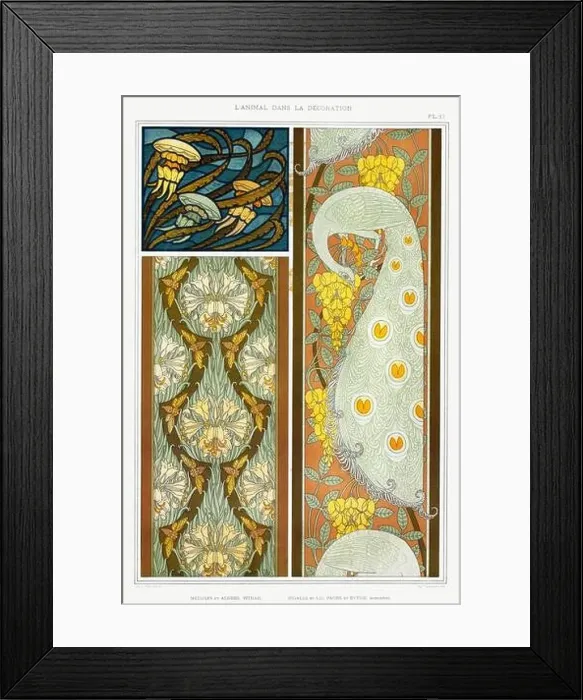 Framed Print : Peacock-Meduse / Illustration from L'animal dans la decoration (1897) by Maurice Pillard Verneuil Framed Print : Peacock-Meduse / Illustration from L'animal dans la decoration (1897) by Maurice Pillard Verneuil