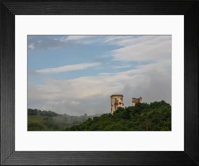 Framed Print : castle ruins on the background of the landscape of Ukraine Nyrkiv Framed Print : castle ruins on the background of the landscape of Ukraine Nyrkiv