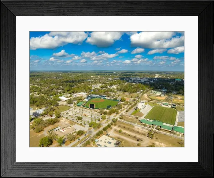 Framed Print : Winter aerial drone view of Deland, Florida Framed Print : Winter aerial drone view of Deland, Florida