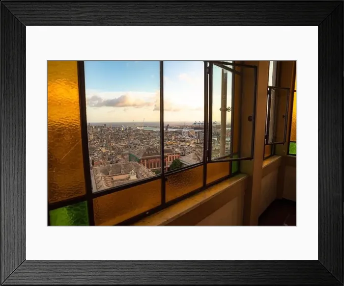 Framed Print : Genoa, 27 October 2021 stunning panoramic aerial view of the port of Genoa Framed Print : Genoa, 27 October 2021 stunning panoramic aerial view of the port of Genoa