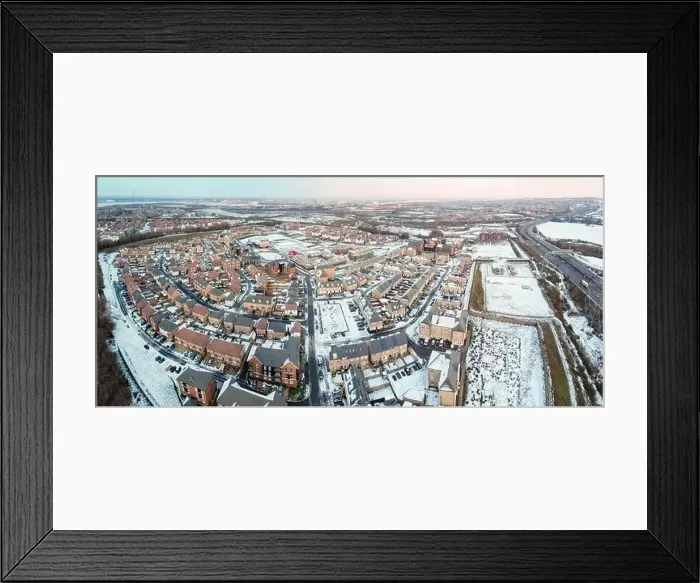 Framed Print : Aerial drone. Ebbsfleet garden city in Kent Framed Print : Aerial drone. Ebbsfleet garden city in Kent