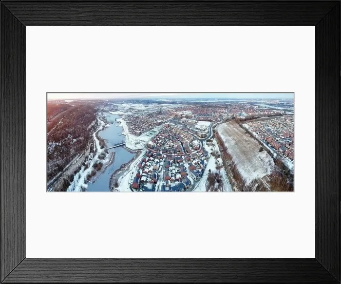 Framed Print : Aerial drone. Ebbsfleet garden city in Kent Framed Print : Aerial drone. Ebbsfleet garden city in Kent