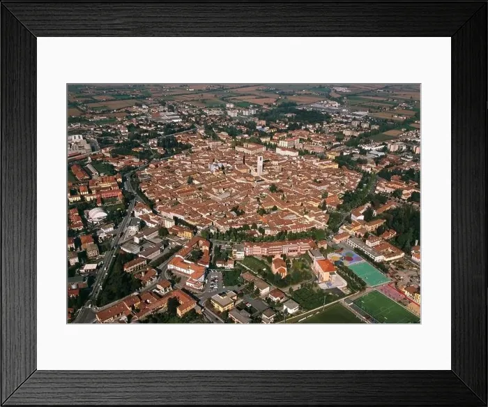 Framed Print : Aerial view of Chiari - Province of Brescia, Lombardy Region, Italy Framed Print : Aerial view of Chiari - Province of Brescia, Lombardy Region, Italy