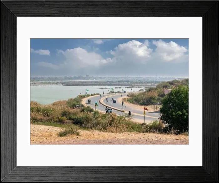 Framed Print : Beautiful Aerial view of Thatta Road from Makli Graveyard Framed Print : Beautiful Aerial view of Thatta Road from Makli Graveyard