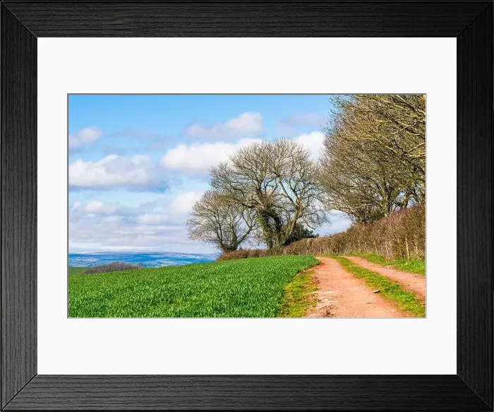 Framed Print : Fields and Farmlands in spring from a drone, Devon, England, Europe Framed Print : Fields and Farmlands in spring from a drone, Devon, England, Europe