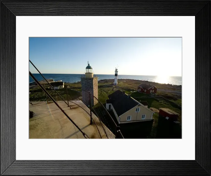 Framed Print : Nidingen, a small island with light houses and cabins, Kattegatt, Sweden