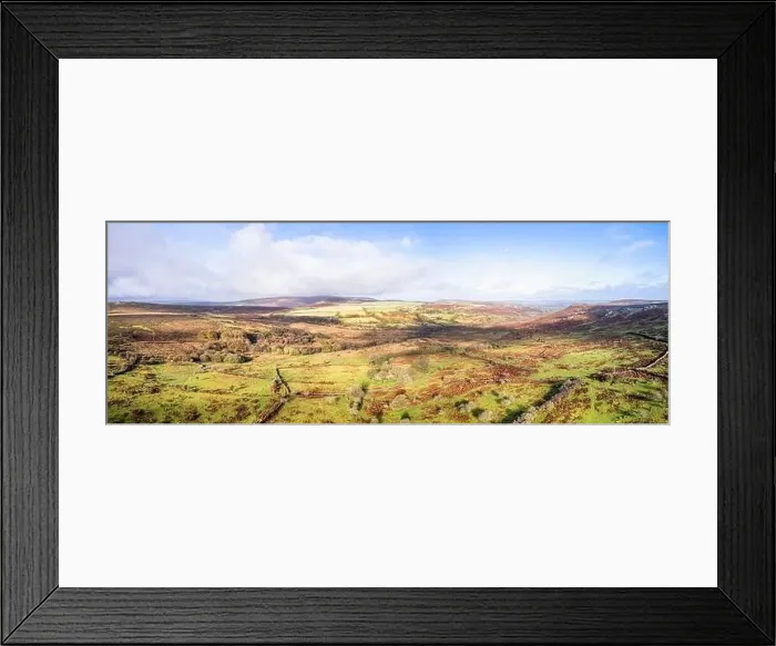 Framed Print : View over Emsworthy Mire from a drone, Haytor Rocks, Dartmoor National Park, Devon, England, UK Framed Print : View over Emsworthy Mire from a drone, Haytor Rocks, Dartmoor National Park, Devon, England, UK