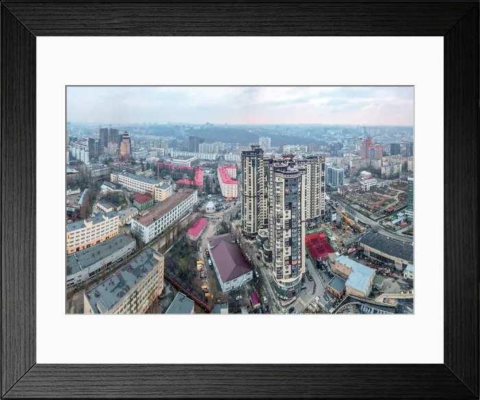 Framed Print : City from the air. Kyev. Ukraine. Residential quarters Framed Print : City from the air. Kyev. Ukraine. Residential quarters