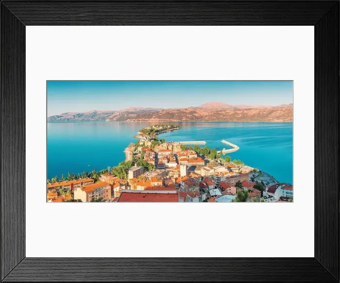 Framed Print : Panoramic view of Egirdir lake peninsula and town in Isparta region Framed Print : Panoramic view of Egirdir lake peninsula and town in Isparta region