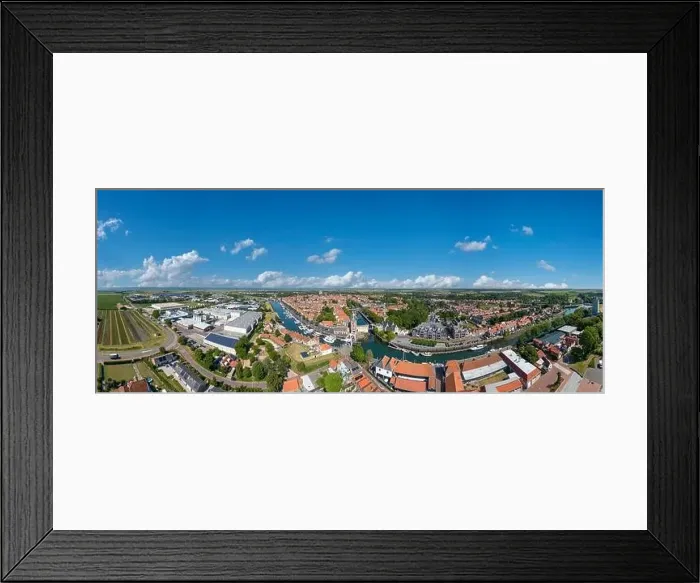 Framed Print : Aerial view, panoramic view with overall view of the city, Zierikzee, Zeeland, Netherlands, Europe Framed Print : Aerial view, panoramic view with overall view of the city, Zierikzee, Zeeland, Netherlands, Europe