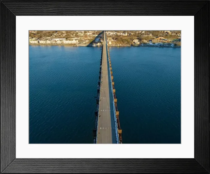 Framed Print : Aerial photo of a walkway bridge near Poughkeepsie NY over the Hudson River Framed Print : Aerial photo of a walkway bridge near Poughkeepsie NY over the Hudson River