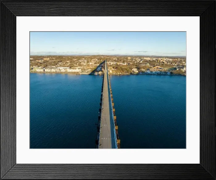 Framed Print : Aerial photo of a walkway bridge near Poughkeepsie NY over the Hudson River Framed Print : Aerial photo of a walkway bridge near Poughkeepsie NY over the Hudson River