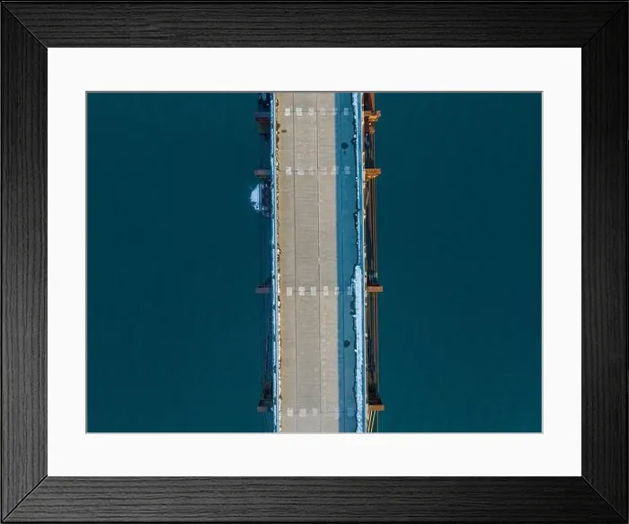 Framed Print : Aerial photo of a walkway bridge near Poughkeepsie NY over the Hudson River Framed Print : Aerial photo of a walkway bridge near Poughkeepsie NY over the Hudson River