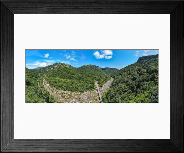 Framed Print : Drone view at Oribi gorge near Port Shepstone on South Africa Framed Print : Drone view at Oribi gorge near Port Shepstone on South Africa