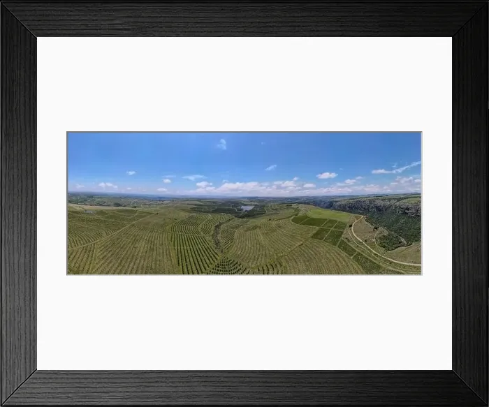 Framed Print : Drone view at a agricultural field on Oribi gorge near Port Shepstone in South Africa Framed Print : Drone view at a agricultural field on Oribi gorge near Port Shepstone in South Africa