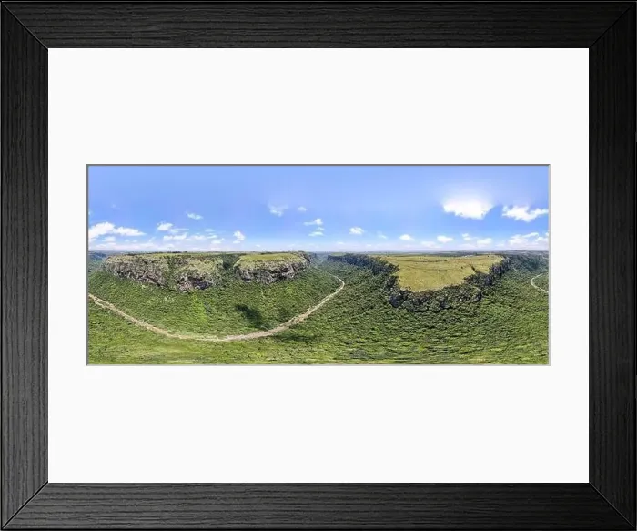 Framed Print : Drone view at Oribi gorge near Port Shepstone on South Africa Framed Print : Drone view at Oribi gorge near Port Shepstone on South Africa