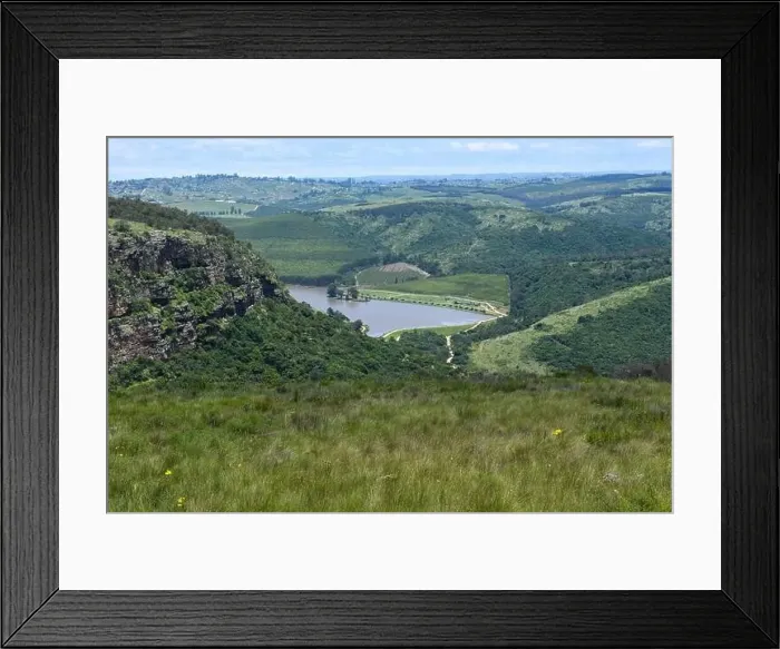 Framed Print : View at lake Eland on Oribi gorge near Port Shepstone in South Africa Framed Print : View at lake Eland on Oribi gorge near Port Shepstone in South Africa