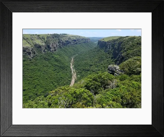 Framed Print : Drone view at Oribi gorge near Port Shepstone on South Africa Framed Print : Drone view at Oribi gorge near Port Shepstone on South Africa