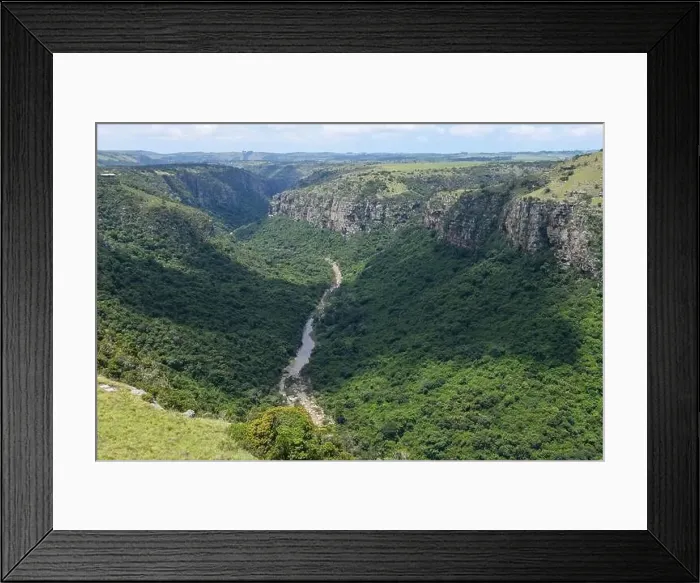 Framed Print : Drone view at Oribi gorge near Port Shepstone on South Africa Framed Print : Drone view at Oribi gorge near Port Shepstone on South Africa