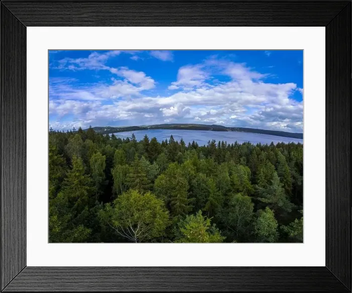 Framed Print : Lake Lygern close to Satila From above Framed Print : Lake Lygern close to Satila From above