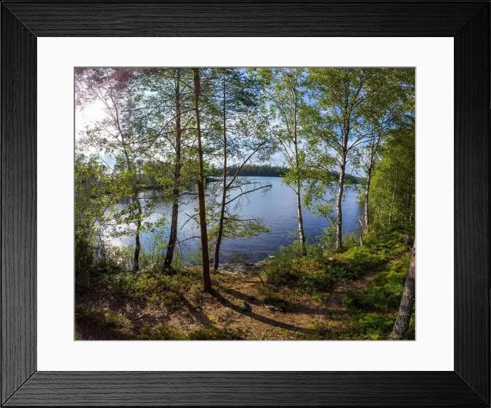 Framed Print : Lake Lygern close to Satila From above Framed Print : Lake Lygern close to Satila From above