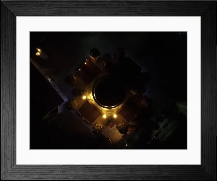 Framed Print : Saint Andrew Church Of Patra City In Greece At Midnight Aerial Night View Framed Print : Saint Andrew Church Of Patra City In Greece At Midnight Aerial Night View