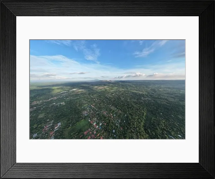 Framed Print : Wide panorama of Nicaragua with Masaya volcano landscape aerial drone view Framed Print : Wide panorama of Nicaragua with Masaya volcano landscape aerial drone view